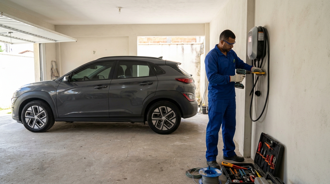 Instalacao de carregador de carro eletrico em João Pessoa‑PB