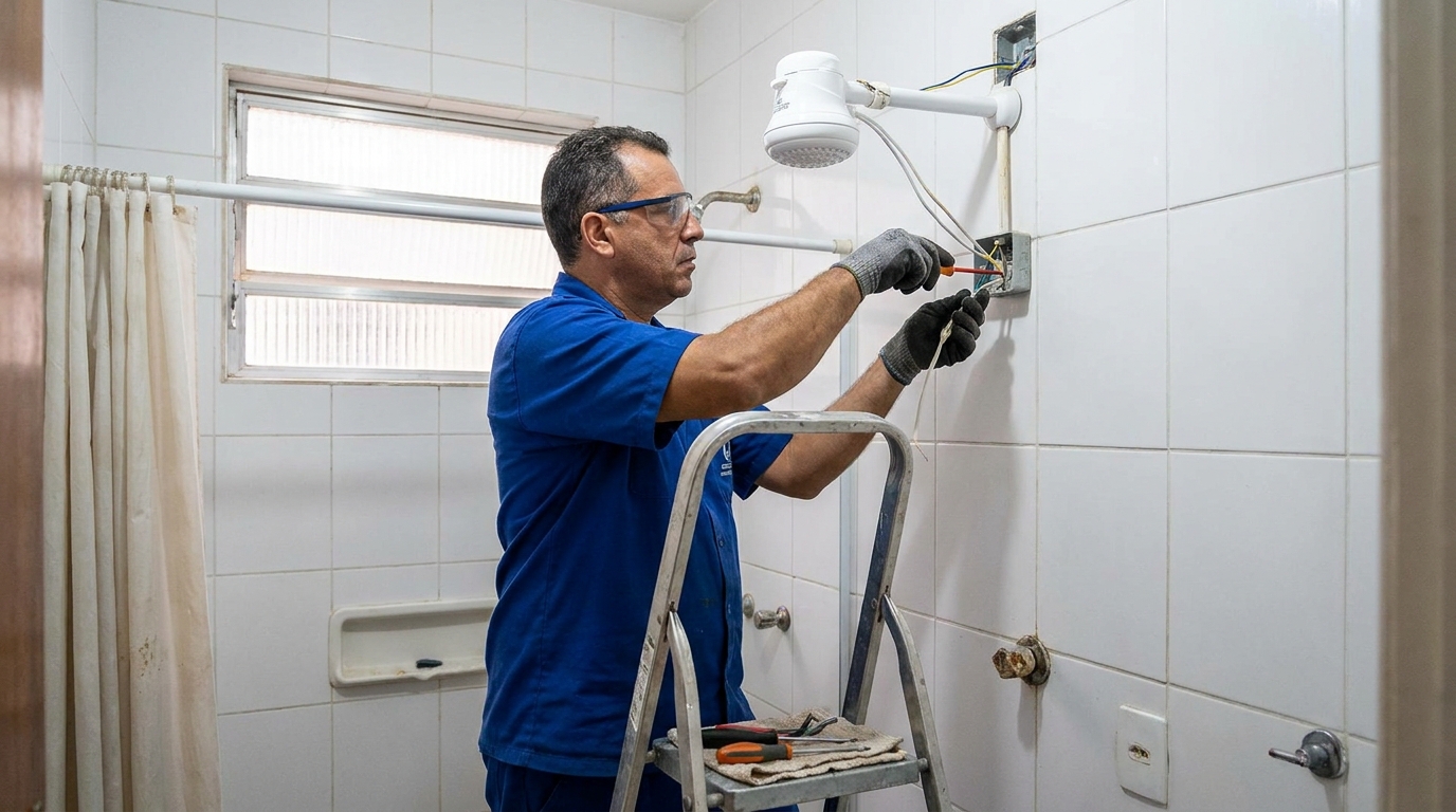 Instalacao de chuveiro eletrico em João Pessoa‑PB
