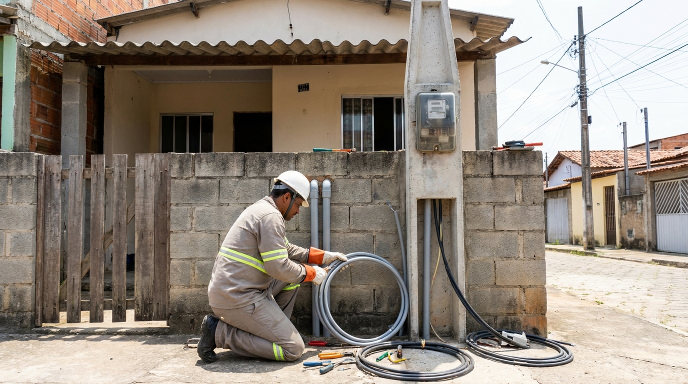 Instalacao de padrao de energia residencial em João Pessoa‑PB