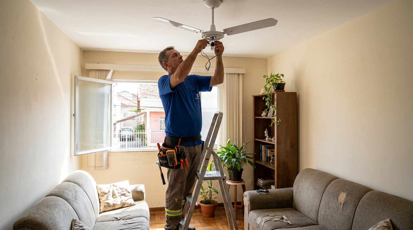 Instalacao de ventilador de teto em João Pessoa‑PB