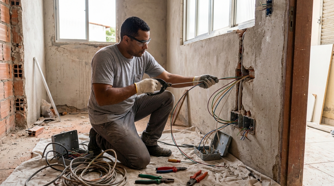 Modernizacao de fiacao eletrica em João Pessoa‑PB